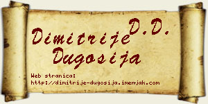 Dimitrije Dugošija vizit kartica